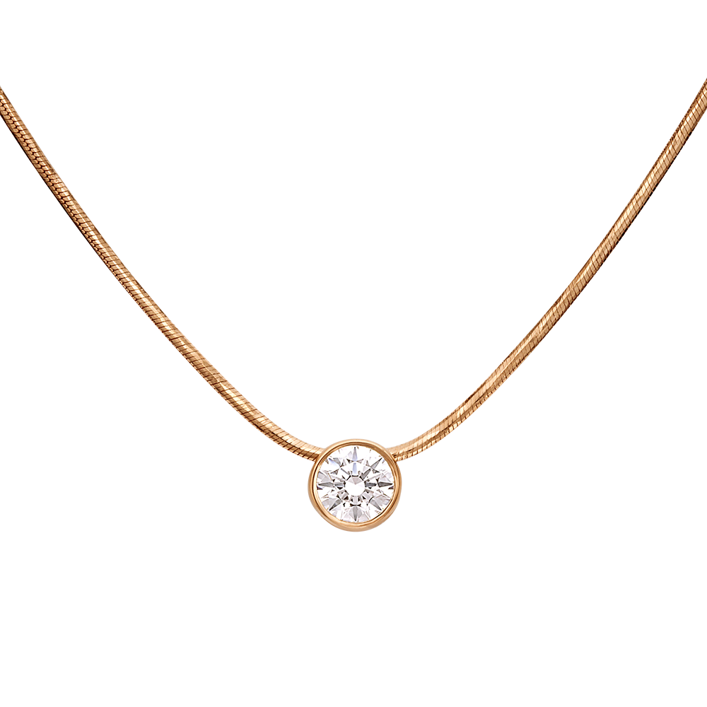 Колье из красного золота с фианитом 07-0087-00-401-1110-03