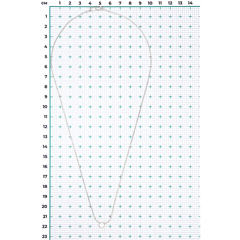 Колье из белого золота с фианитом 07-0088-00-401-1120-03