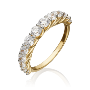 Кольцо из лимонного золота с фианитами 01-5413-00-501-1130-38