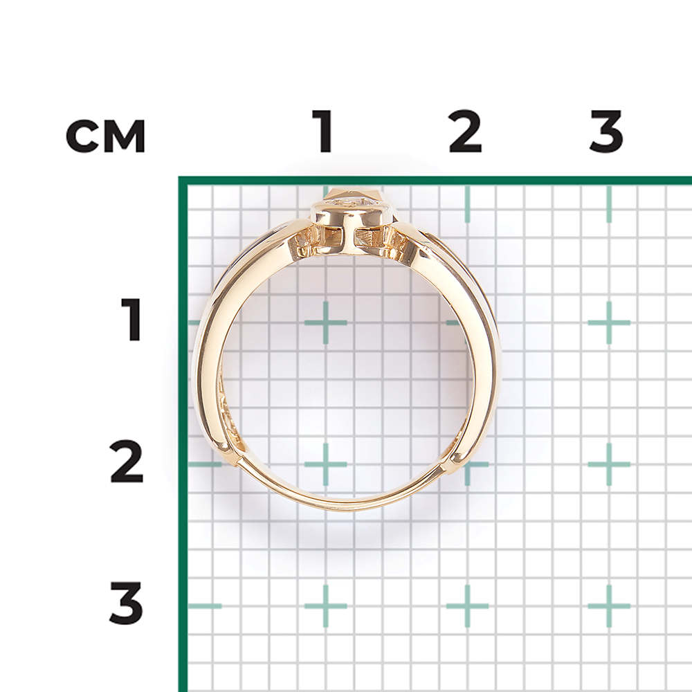 Кольцо из комбинированного золота с натуральным топазом white 01-5627-00-201-1121