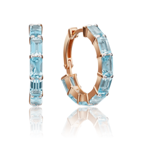 Серьги с английским замком из красного золота с топазами 02-4490-00-201-1110