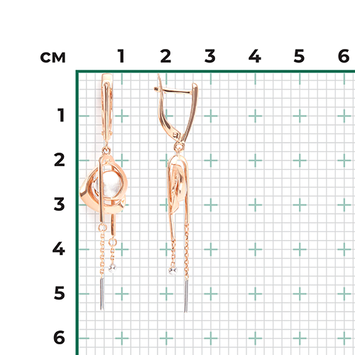 Серьги с английским замком из комбинированного золота 02-4323-00-000-1111-48