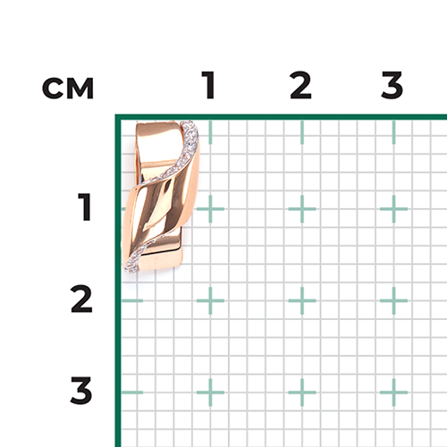 Подвеска из красного золота с фианитами 03-3150-00-401-1110-23