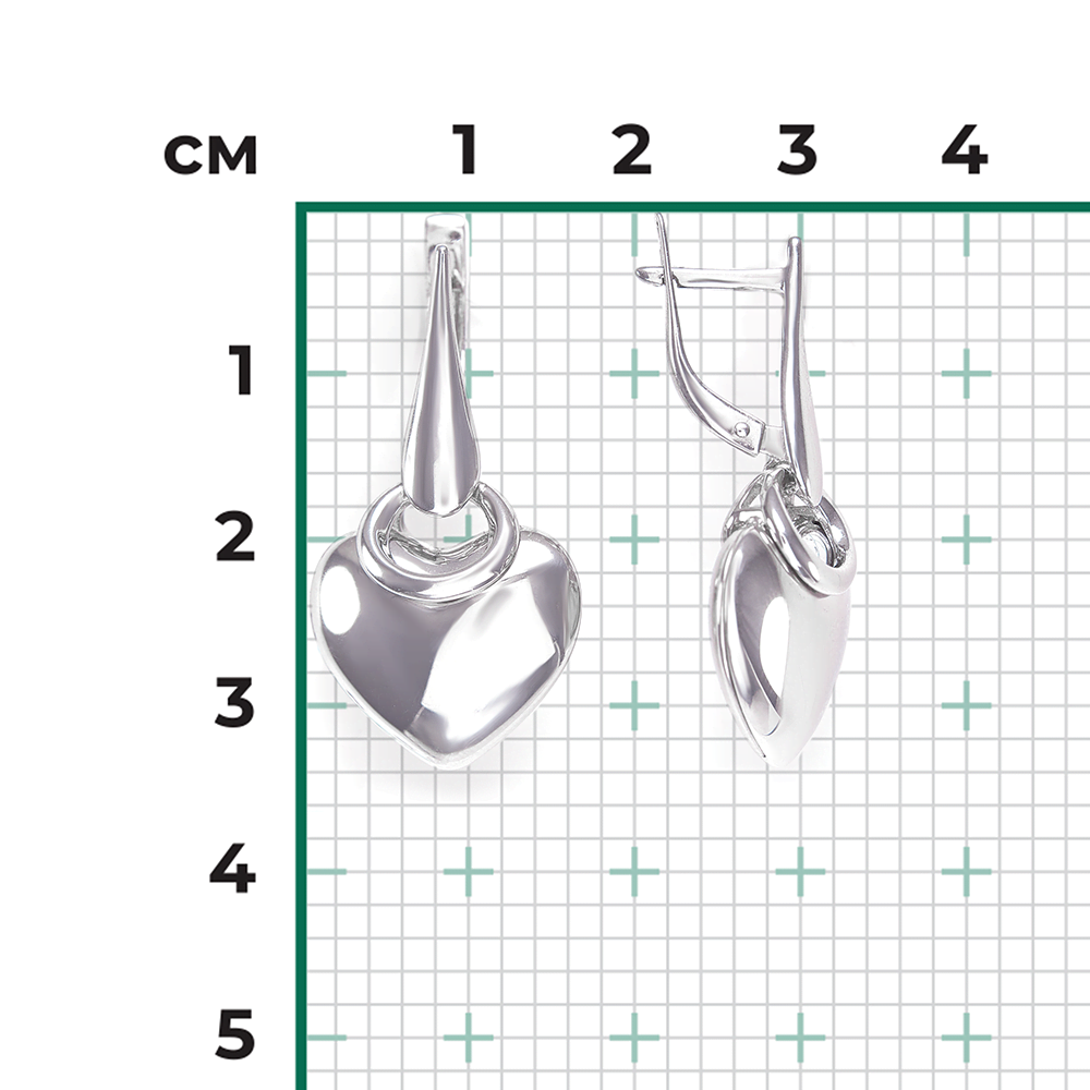 Серьги «Эмоция» с английским замком из серебра 02-4932-00-000-0200