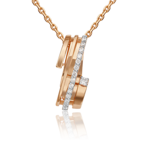 Подвеска из красного золота с фианитами 03-3155-00-401-1110-23