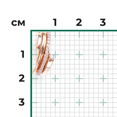 Подвеска из красного золота с фианитами 03-3155-00-401-1110-23