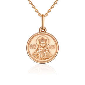 Иконка «Святая Людмила» из красного золота 03-1798-01-000-1110