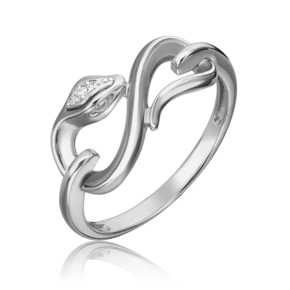 Кольцо «Змея. Безграничность возможностей» из белого золота с бриллиантами 01-5497-00-101-1120