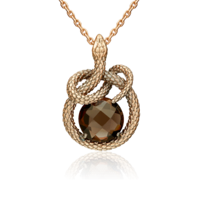 Подвеска «Искушение» из красного золота с кварцем дымчатым 03-3623-00-202-1110