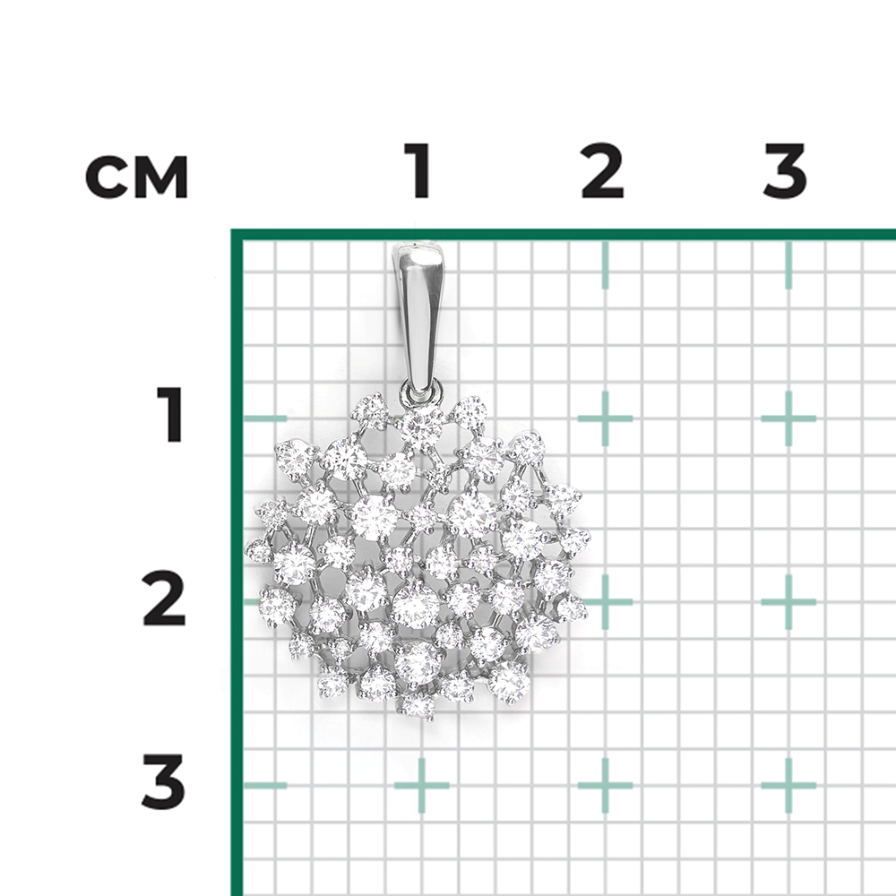 Подвеска из серебра с фианитами 03-0403-00-401-0200