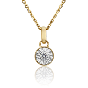 Подвеска из комбинированного золота с бриллиантом