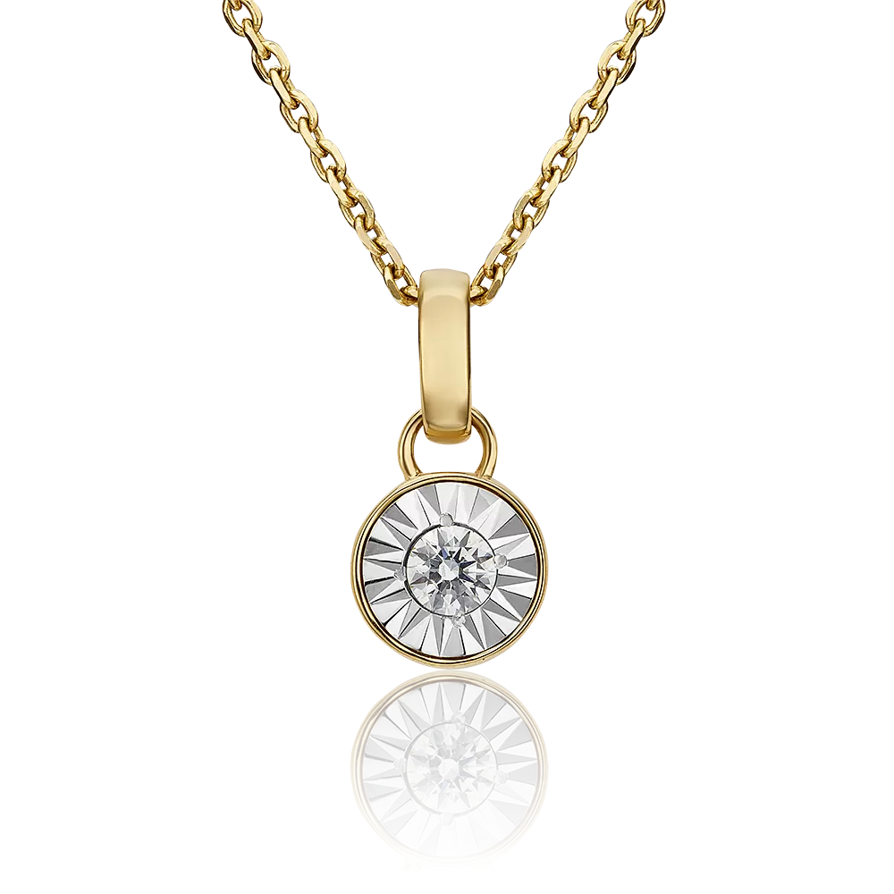 Подвеска из комбинированного золота с бриллиантом 03-3094-00-101-1121-30