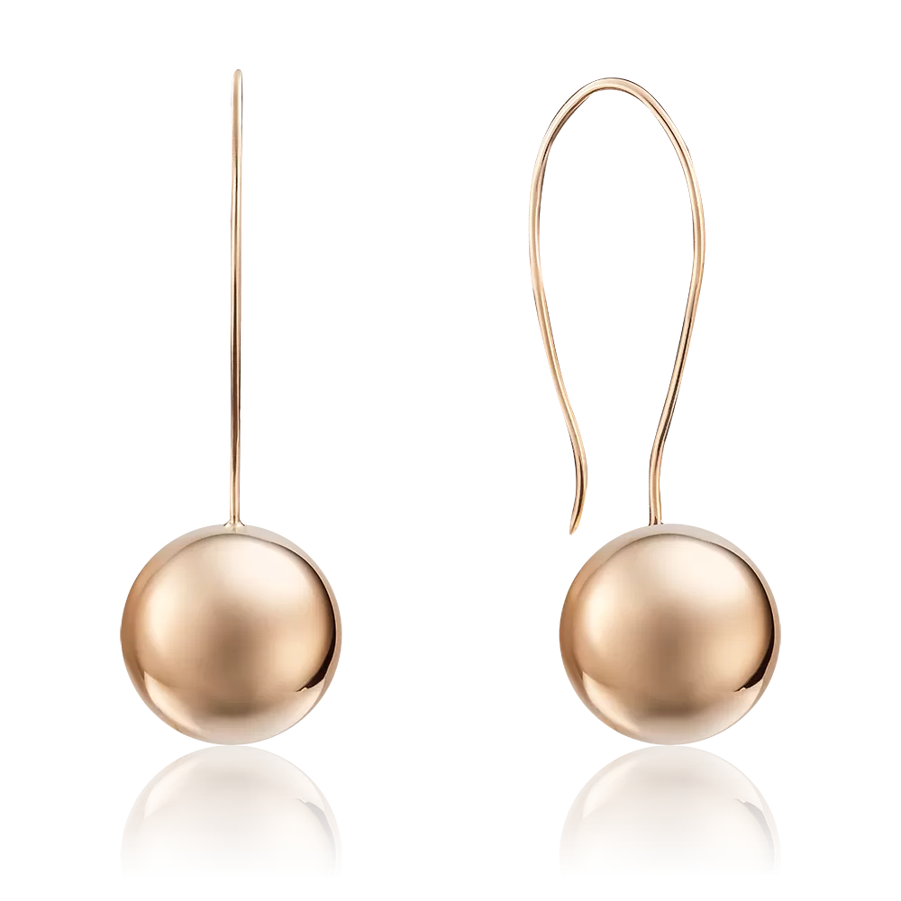 Серьги с французским замком из красного золота 02-3552-00-000-1110-01