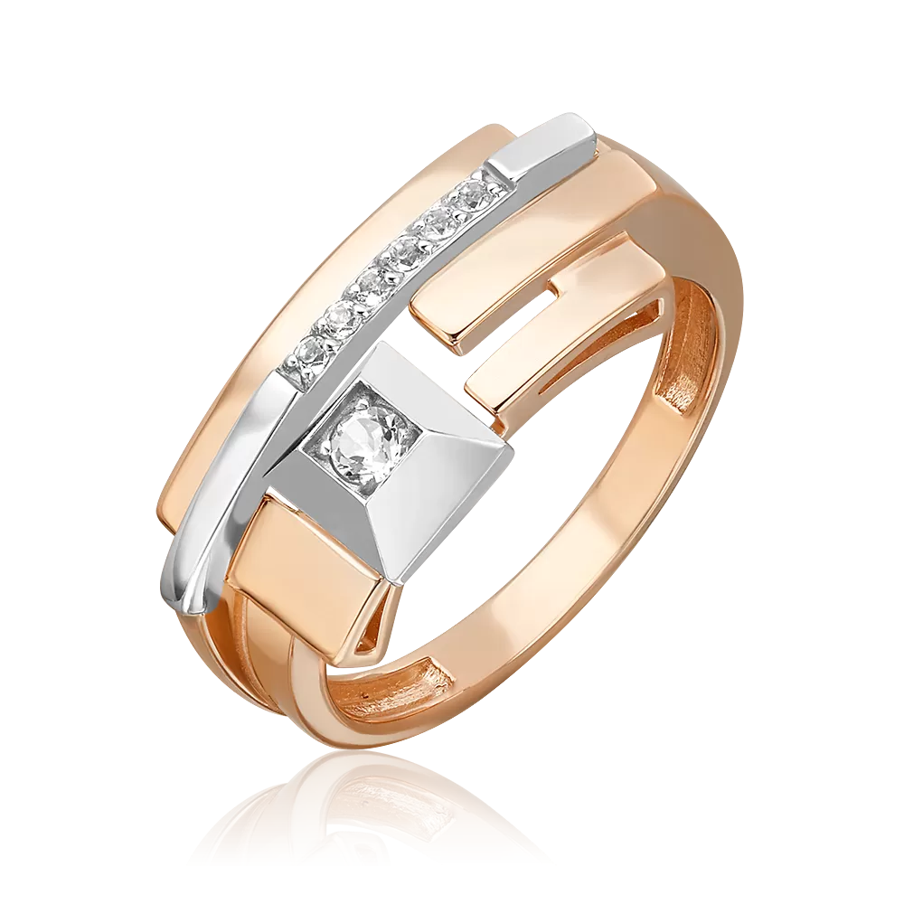 Кольцо из комбинированного золота с натуральными топазами white 01-5621-00-201-1111