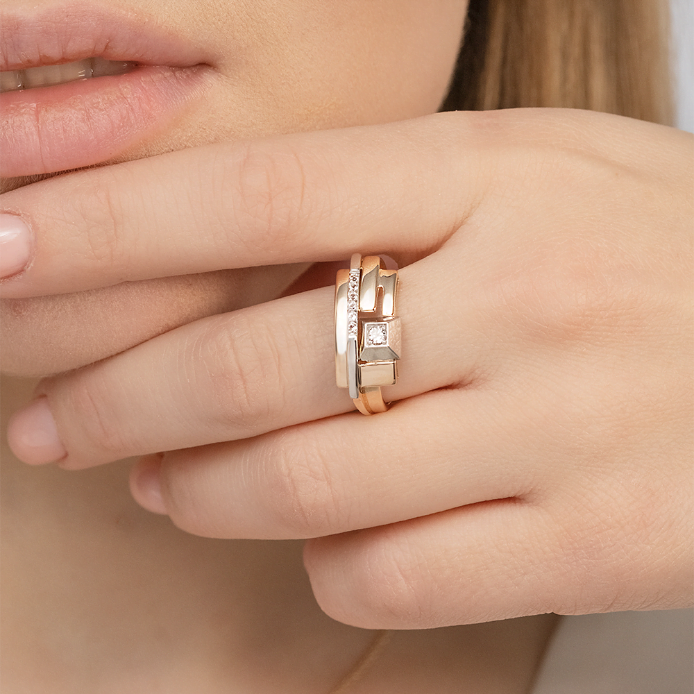 Кольцо из комбинированного золота с натуральными топазами white 01-5621-00-201-1111