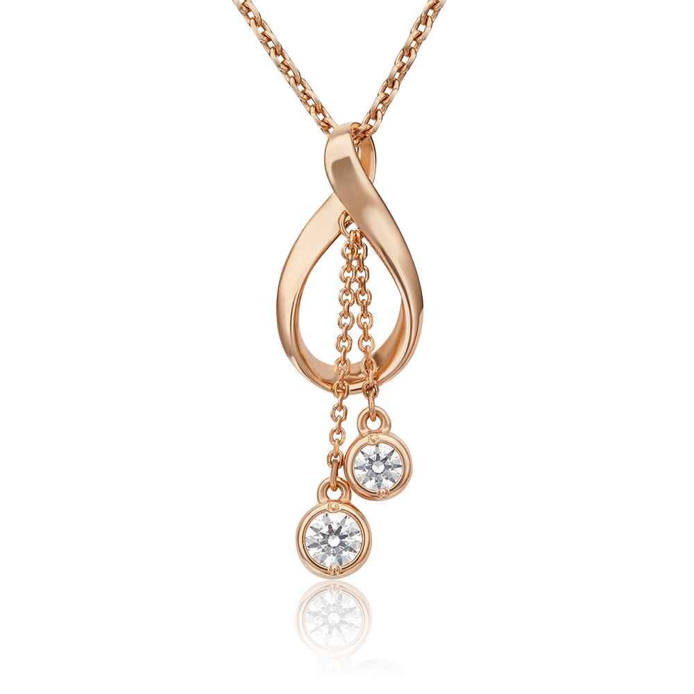 Подвеска из красного золота с фианитами 03-3058-00-401-1110