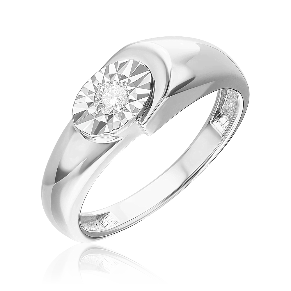 Кольцо из белого золота с бриллиантом 01-5748-00-101-1120