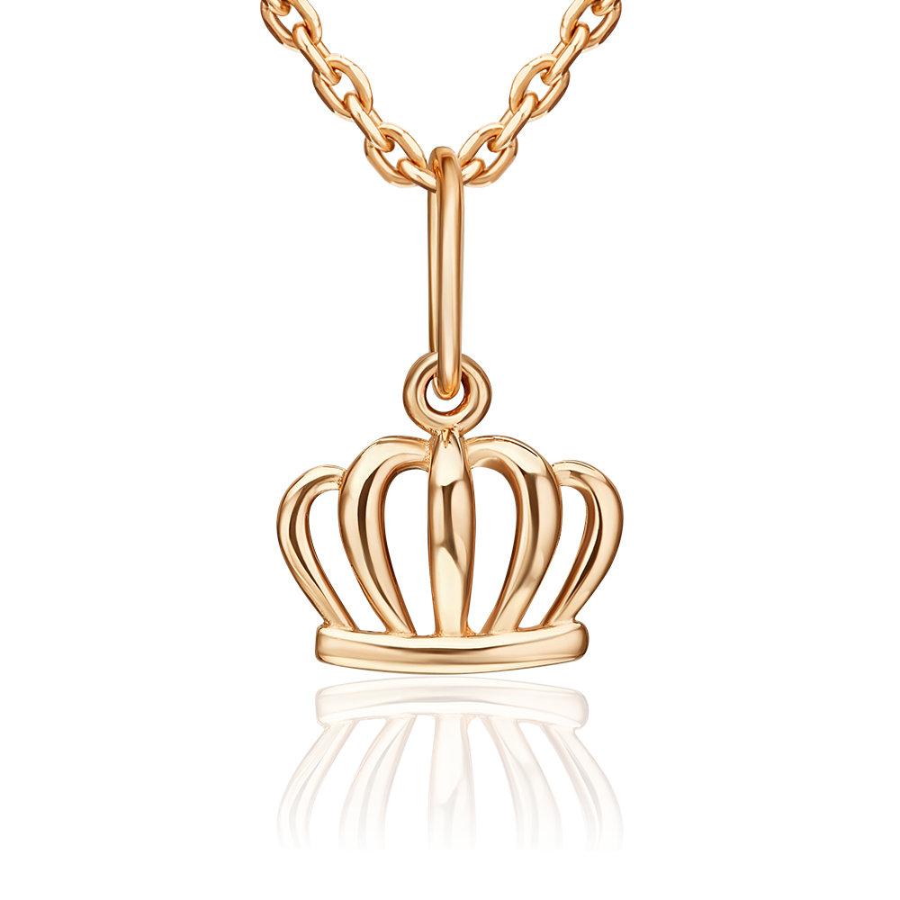 Подвеска «Корона» из красного золота 03-3673-00-000-1110