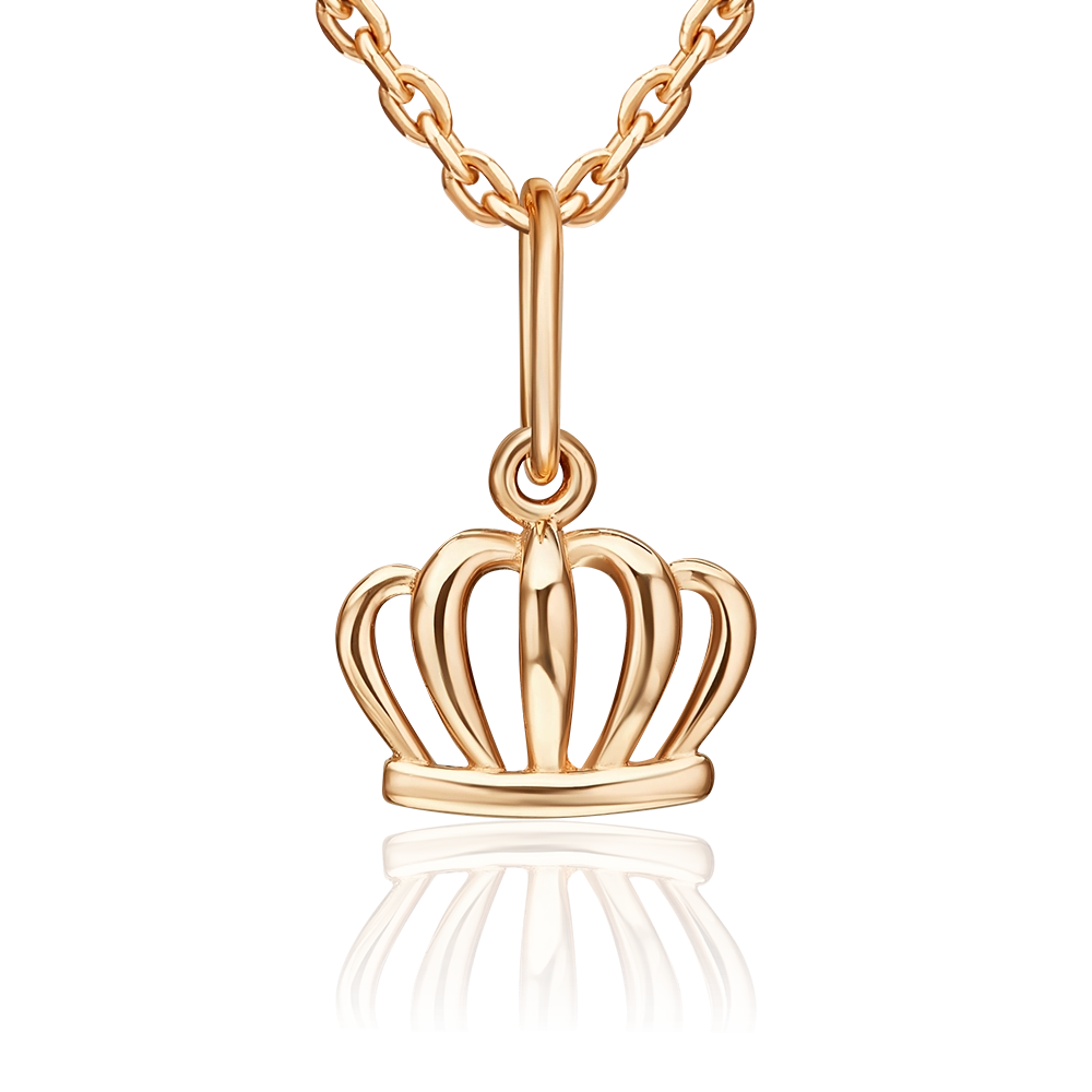 Подвеска «Корона» из красного золота 03-3673-00-000-1110