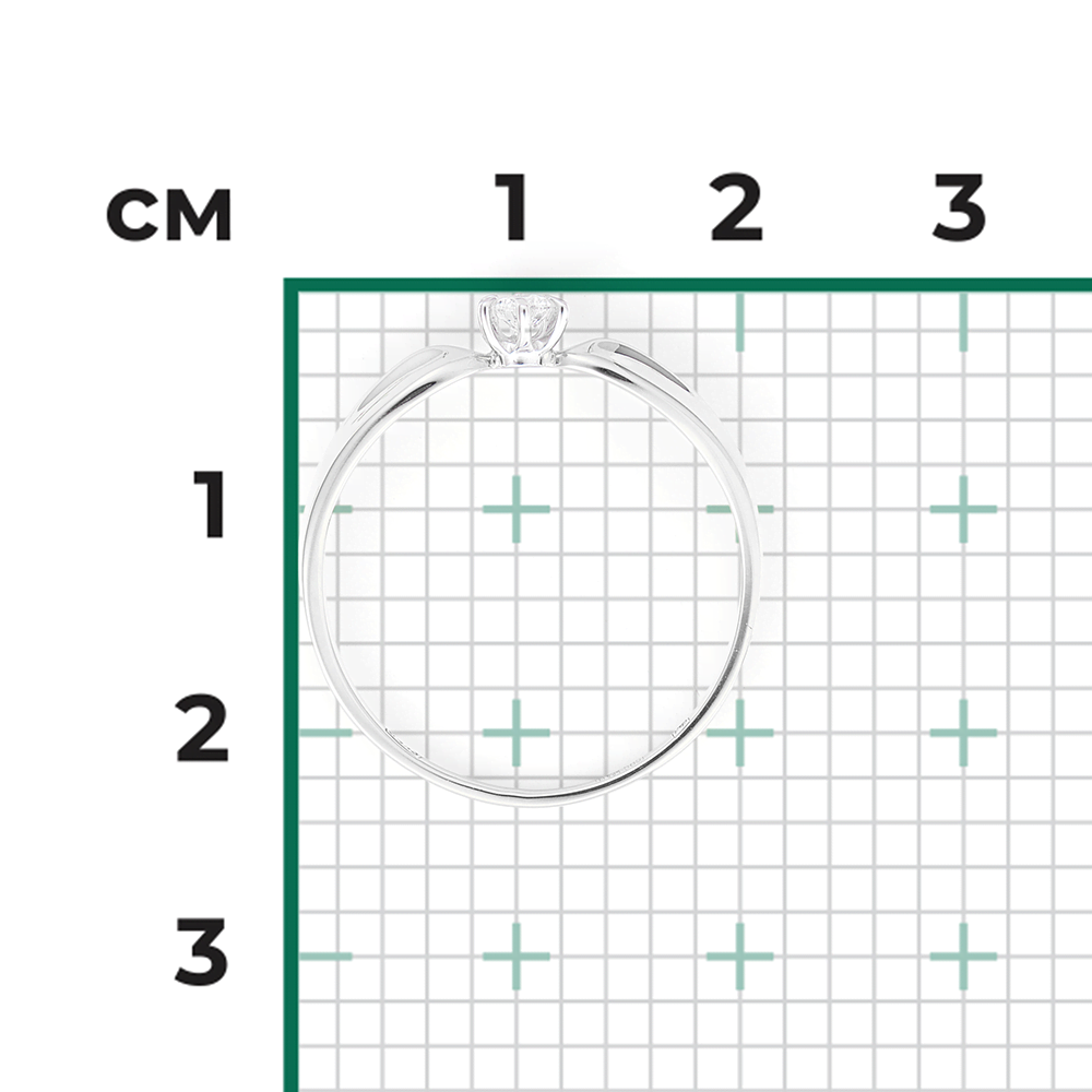 Помолвочное кольцо из белого золота с бриллиантом 01-0842-00-101-1120-30