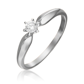 Помолвочное кольцо из белого золота с бриллиантом 01-0846-00-101-1120-30