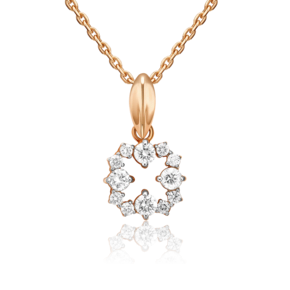 Подвеска из красного золота с бриллиантами 03-0106-00-101-1110-30