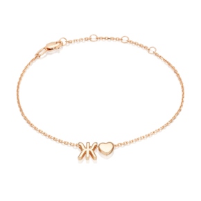 Браслет «Буква Ж» из красного золота 05-0858-Ж-000-1110