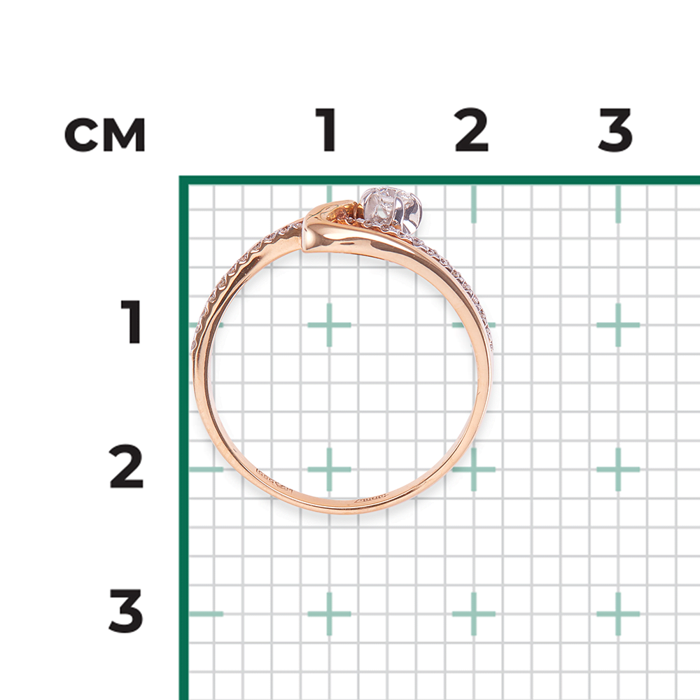 Кольцо из комбинированного золота с бриллиантами 01-0005-00-101-1111-30