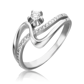 Кольцо из белого золота с бриллиантами 01-0006-00-101-1120-30