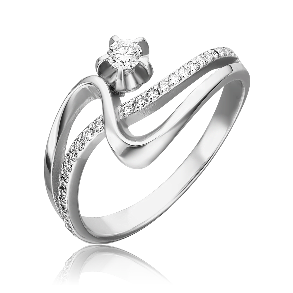 Кольцо из белого золота с бриллиантами 01-0006-00-101-1120-30