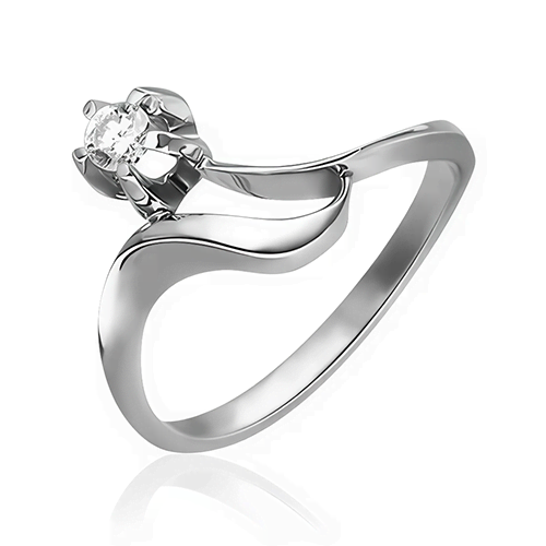 Кольцо из белого золота с бриллиантом 01-0008-00-101-1120-30