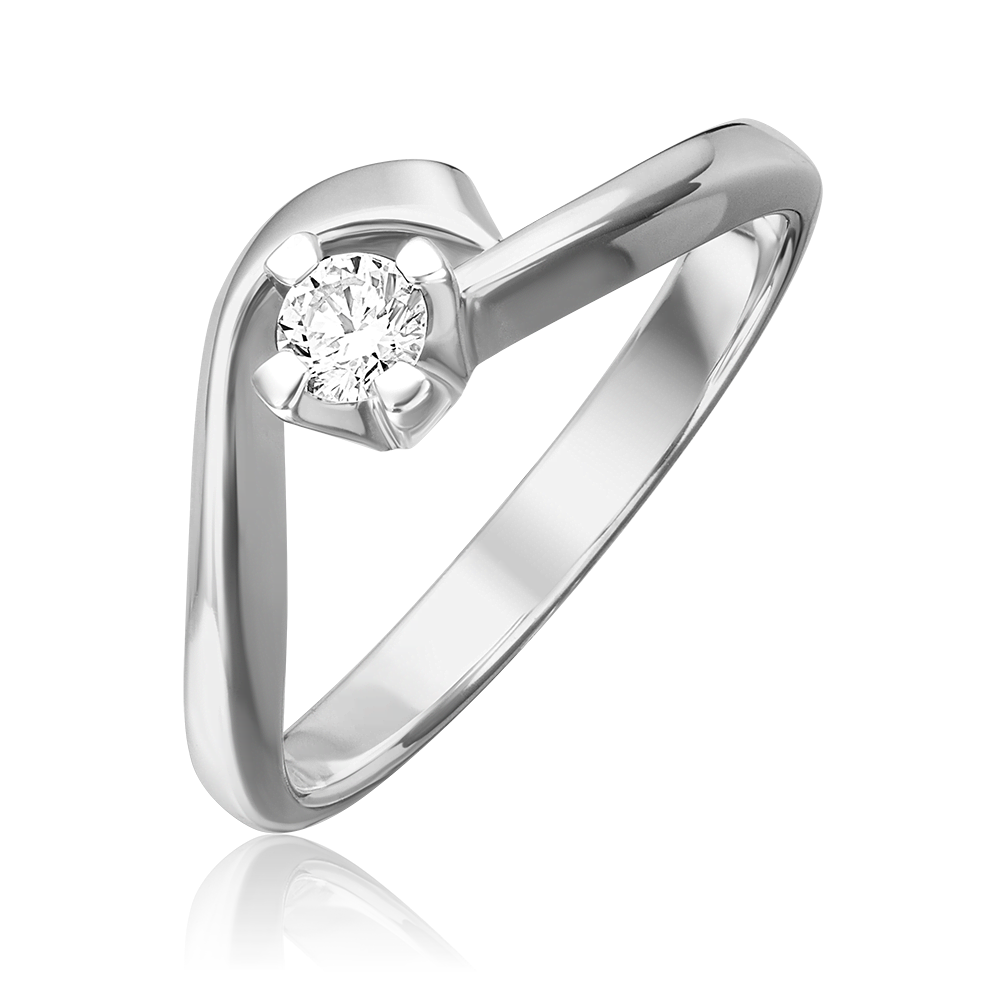 Кольцо из белого золота с бриллиантом 01-0014-00-101-1120-30