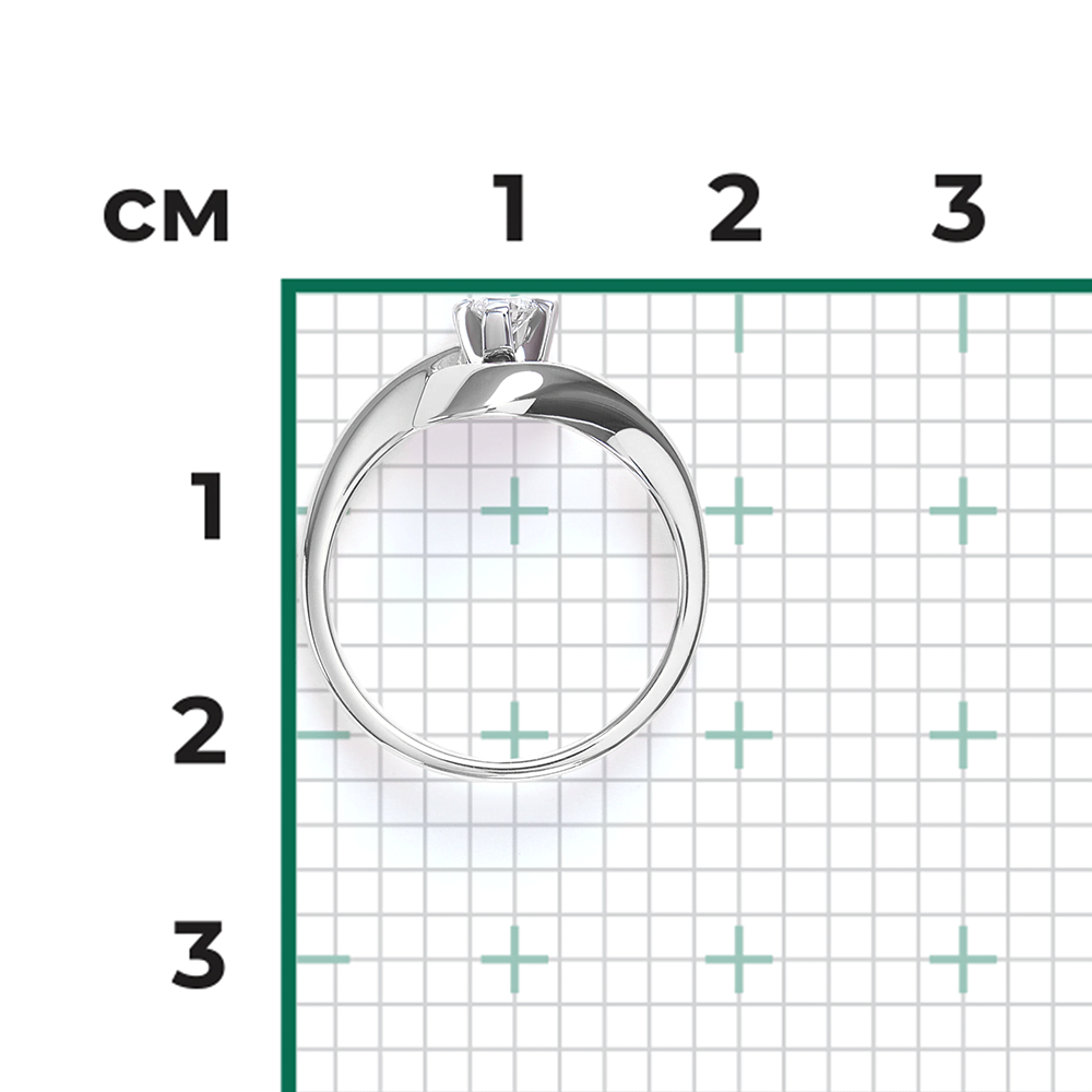 Кольцо из белого золота с бриллиантом 01-0014-00-101-1120-30