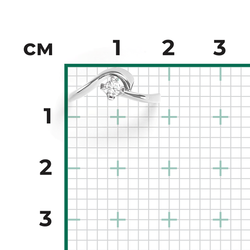 Кольцо из белого золота с бриллиантом 01-0014-00-101-1120-30