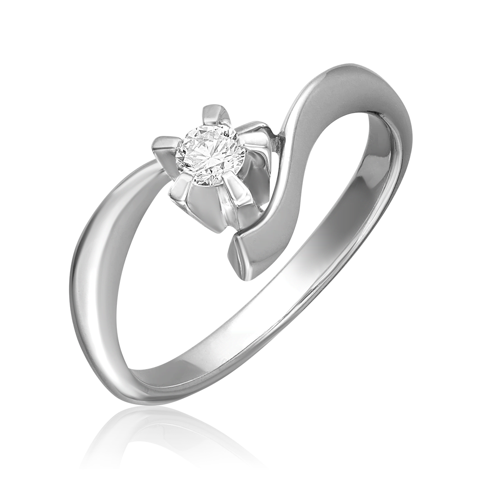 Кольцо из белого золота с бриллиантом 01-0016-00-101-1120-30