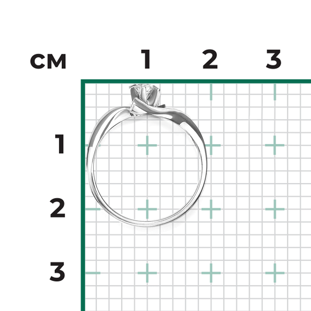 Кольцо из белого золота с бриллиантом 01-0016-00-101-1120-30