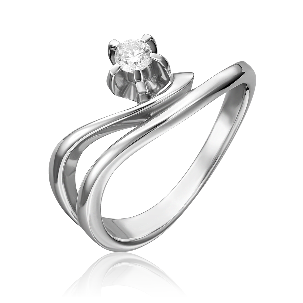 Кольцо из белого золота с бриллиантом 01-0018-00-101-1120-30