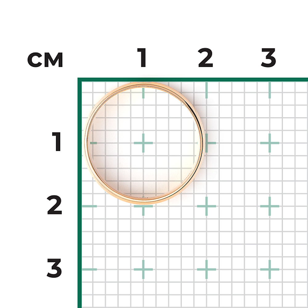Обручальное кольцо из красного золота с бриллиантом 01-0021-00-101-1110-30