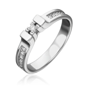 Кольцо из белого золота с бриллиантами 01-0031-00-101-1120-30