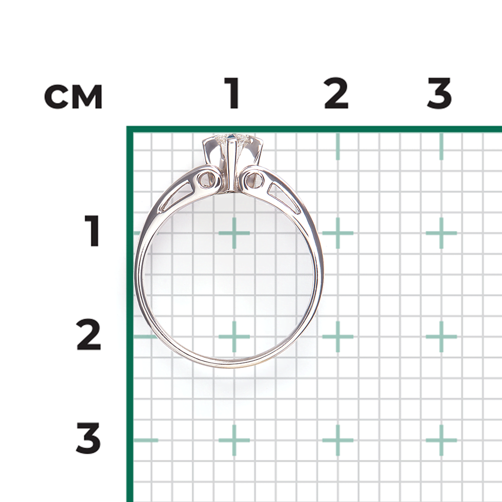 Кольцо из белого золота с бриллиантом 01-0033-00-101-1120-30