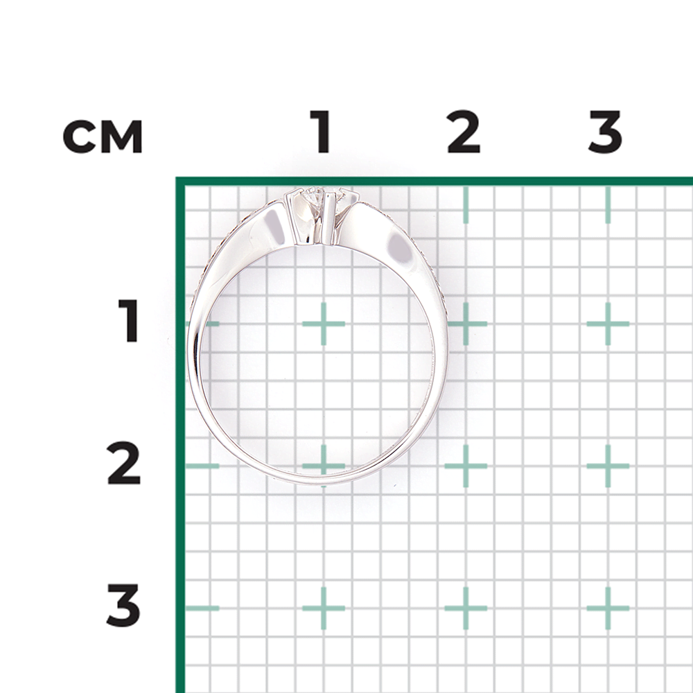 Кольцо из белого золота с бриллиантами 01-0042-00-101-1120-30