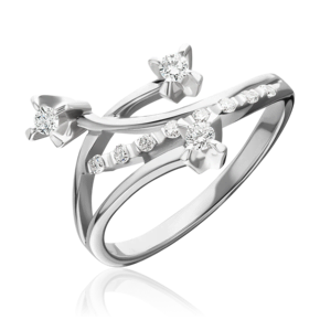 Кольцо из белого золота с бриллиантами 01-0044-00-101-1120-30