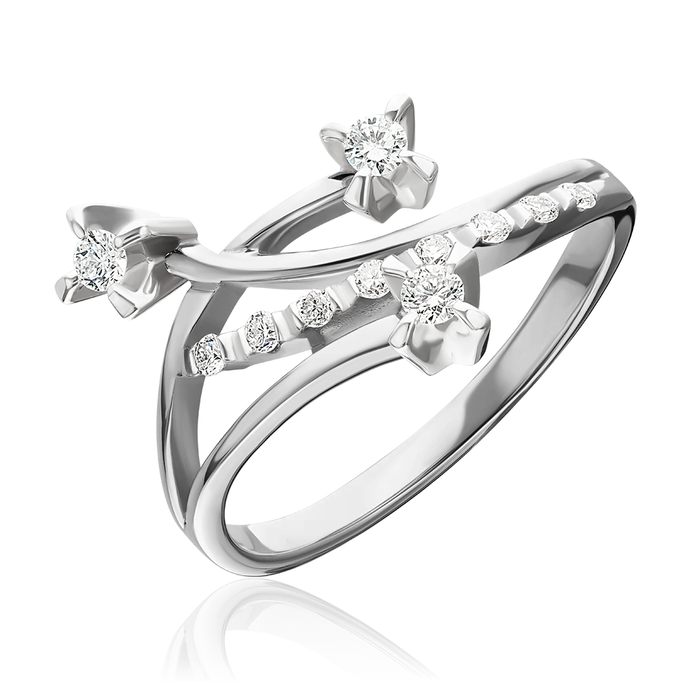 Кольцо из белого золота с бриллиантами 01-0044-00-101-1120-30