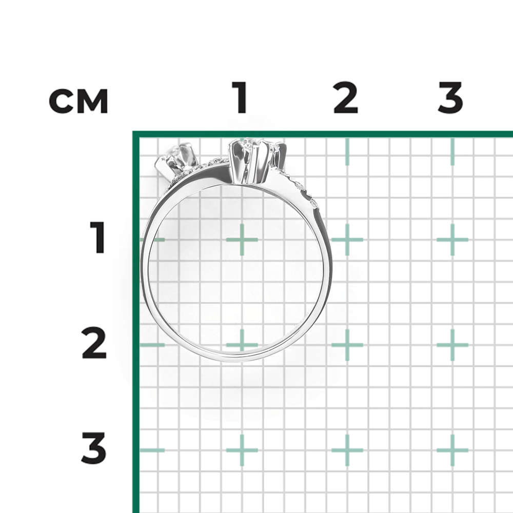 Кольцо из белого золота с бриллиантами 01-0044-00-101-1120-30