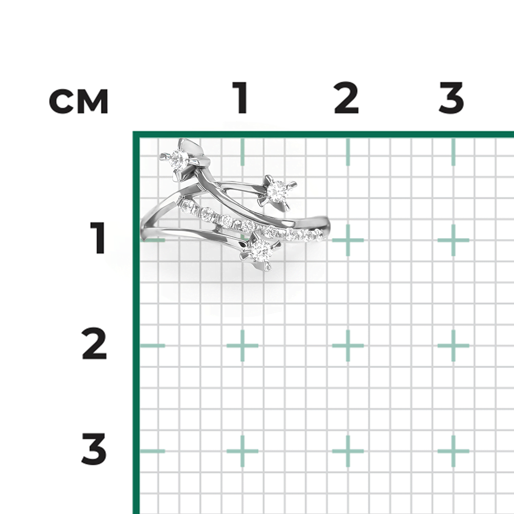 Кольцо из белого золота с бриллиантами 01-0044-00-101-1120-30
