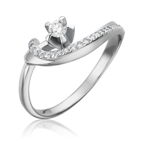 Кольцо из белого золота с бриллиантами 01-0048-00-101-1120-30