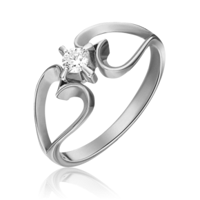Кольцо из белого золота с бриллиантом 01-0056-00-101-1120-30