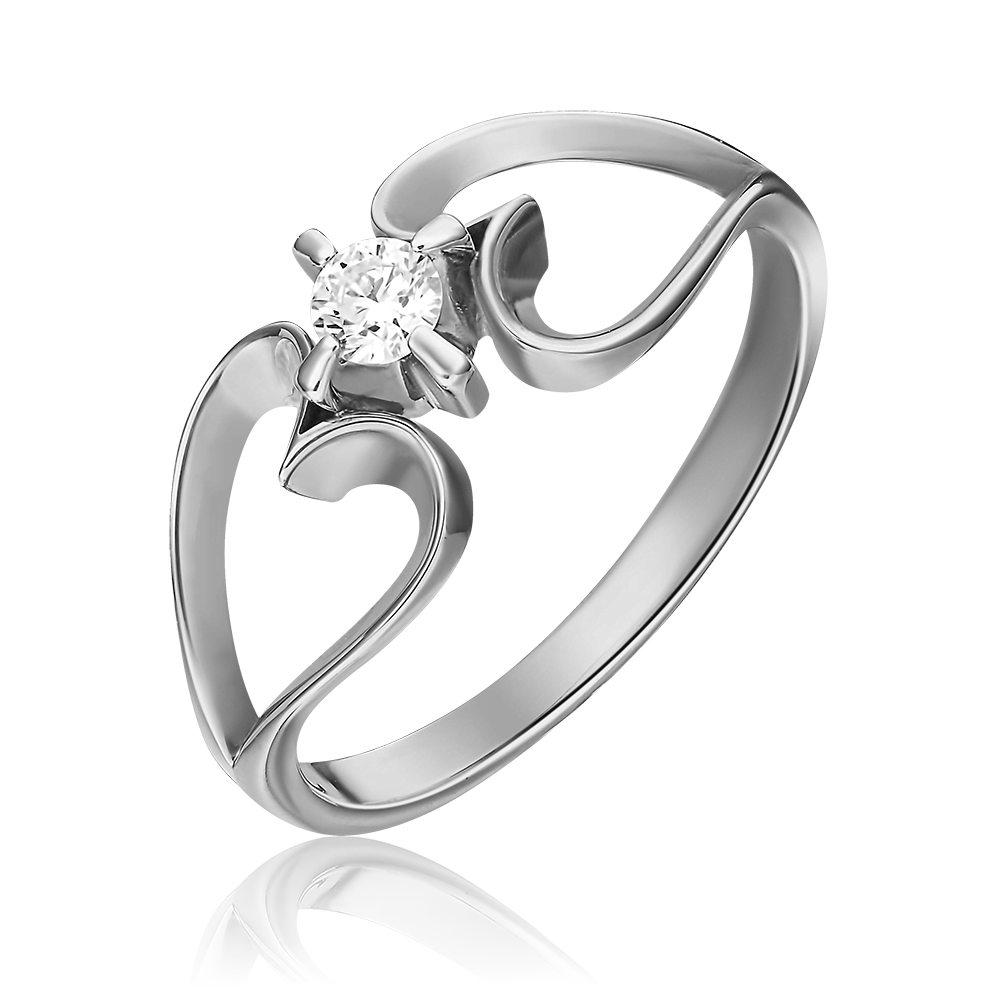 Кольцо из белого золота с бриллиантом 01-0056-00-101-1120-30