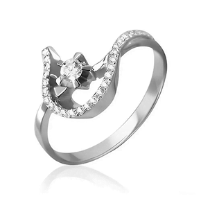 Кольцо из белого золота с бриллиантами 01-0060-00-101-1120-30