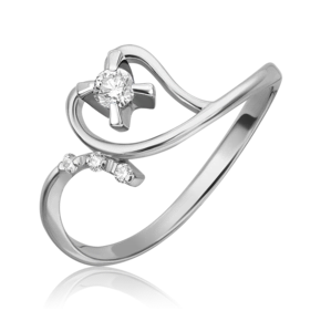 Кольцо из белого золота с бриллиантами 01-0062-00-101-1120-30